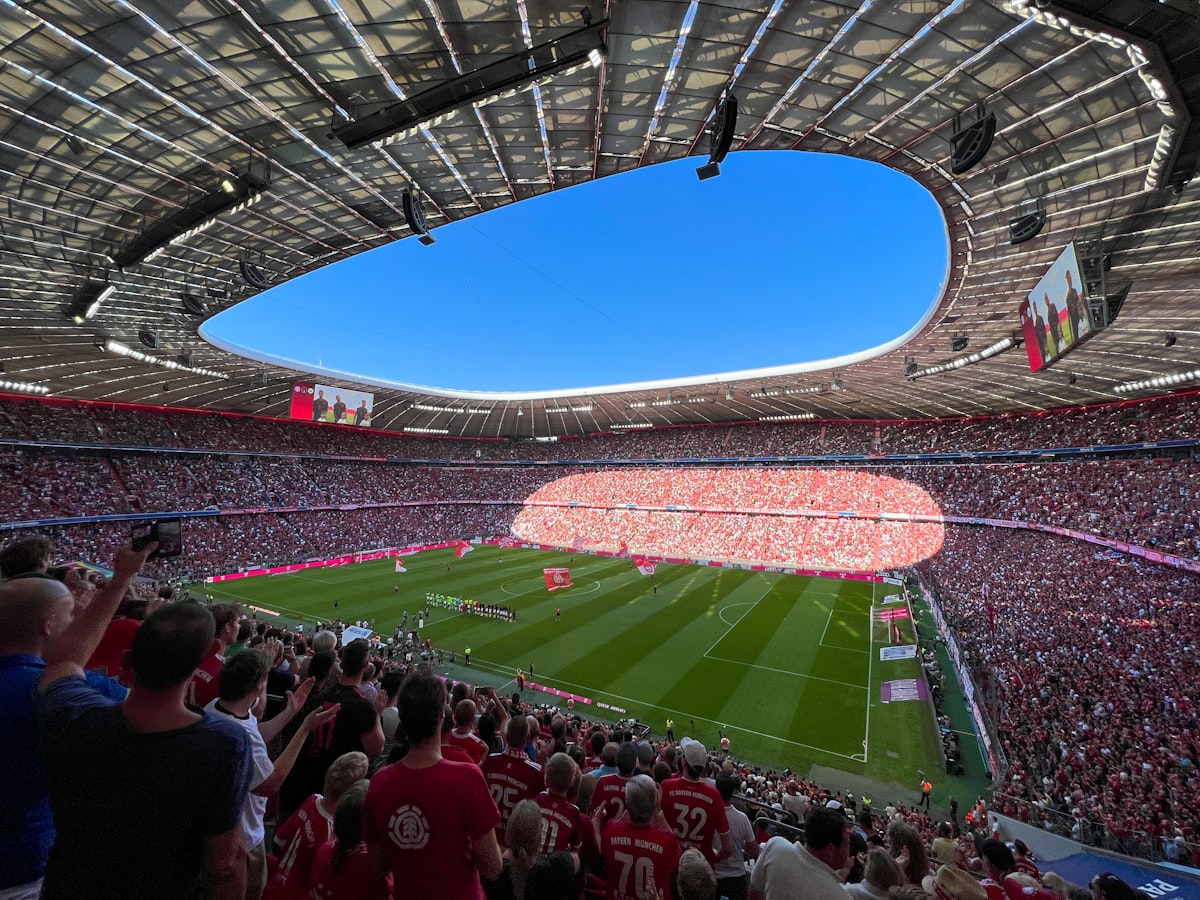 estadio durante un partido de la UEFA Champions League